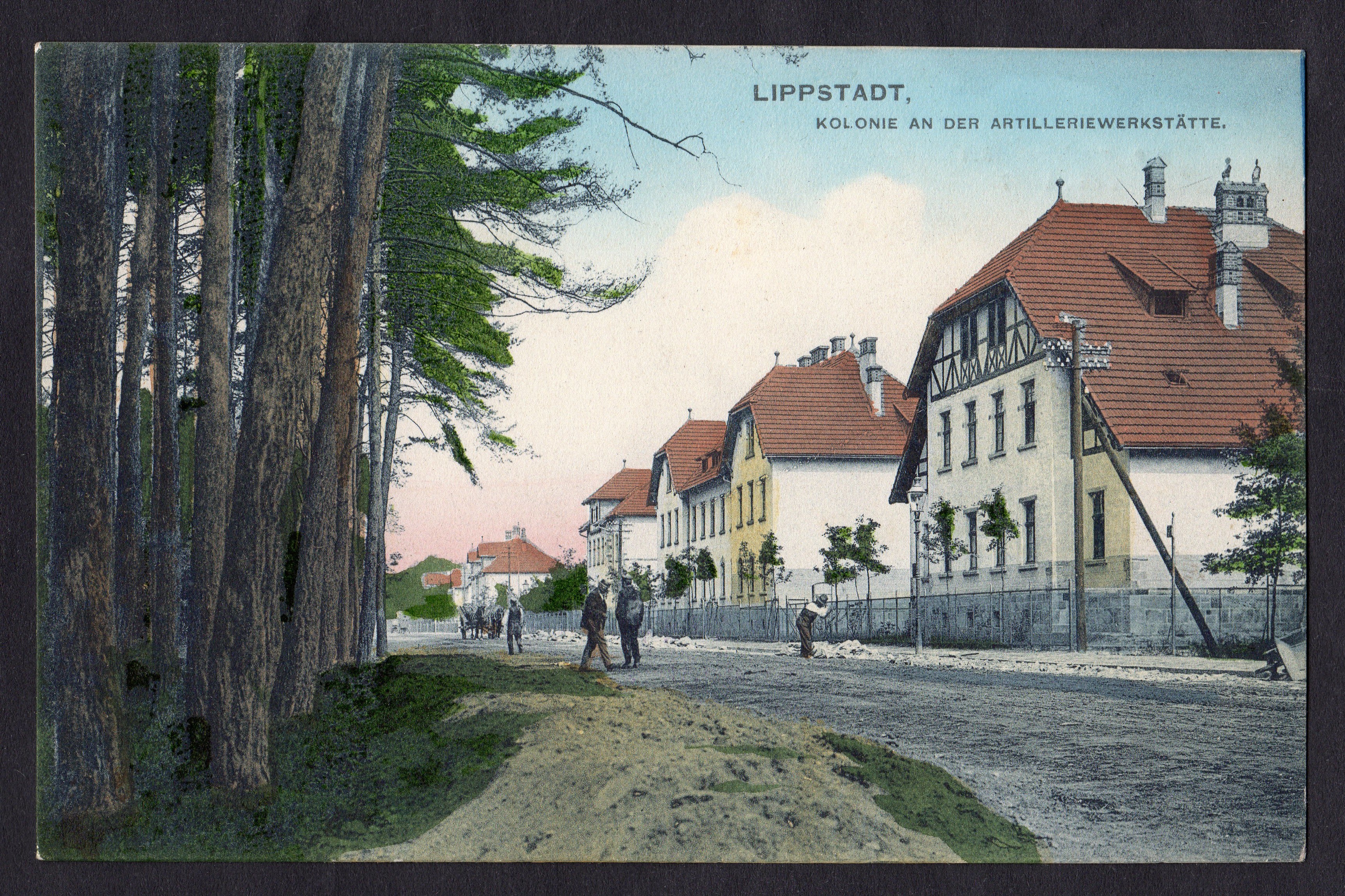 Postkarte Kolonie an der Artilleriewerkstätte (Stadtmuseum Lippstadt CC BY-NC-SA)
