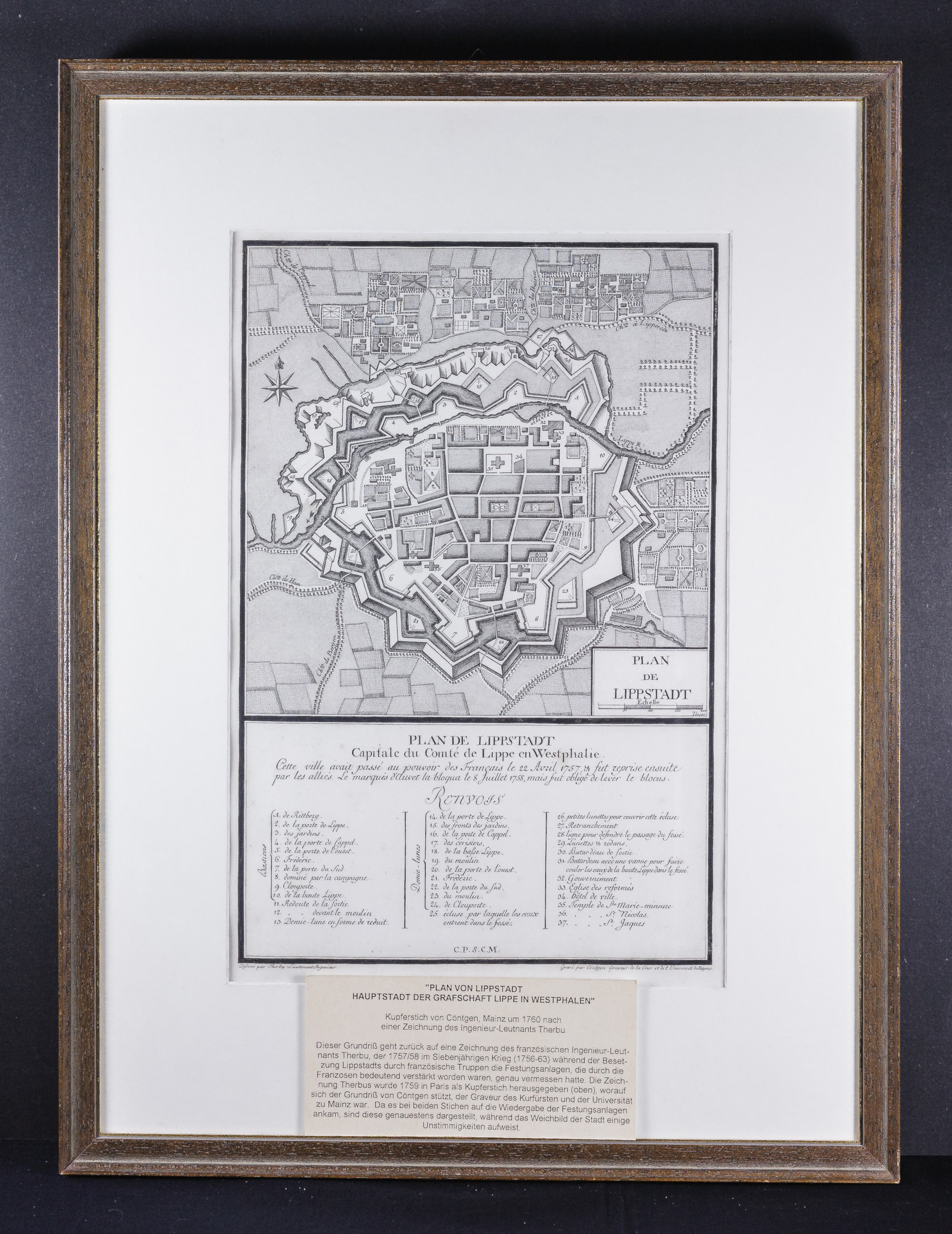 Plan der Festung Lippstadt um 1760 (Stadtmuseum Lippstadt CC BY-NC-SA)