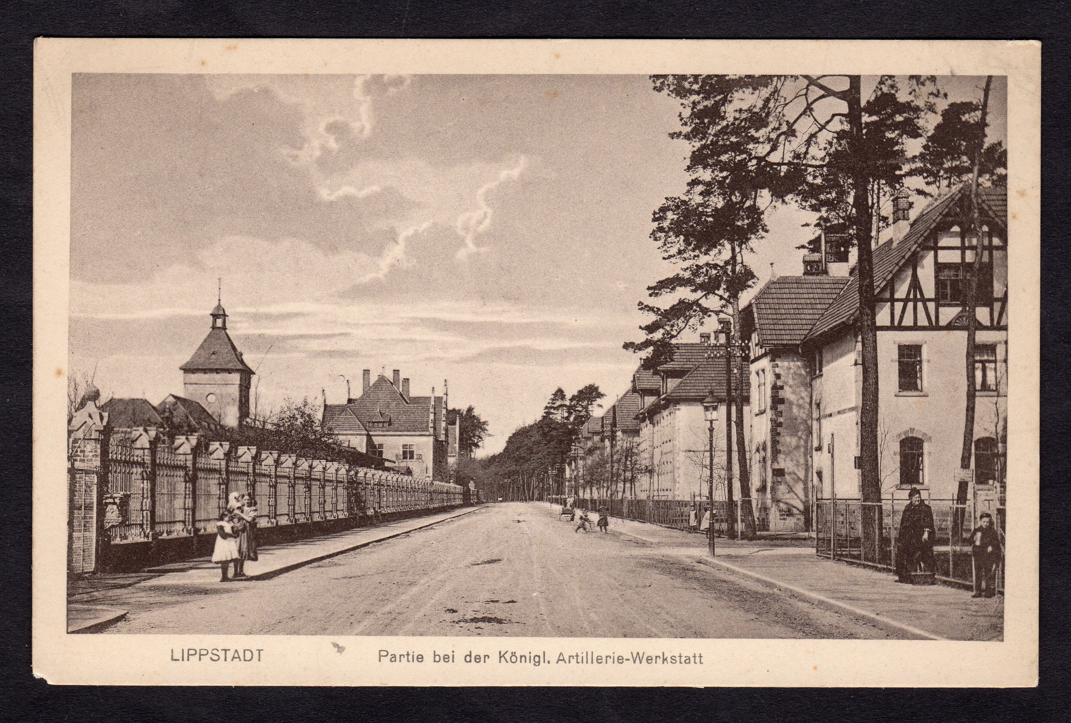 Postkarte Partie bei der Königlichen Artillerie-Werkstatt (Stadtmuseum Lippstadt CC BY-NC-SA)
