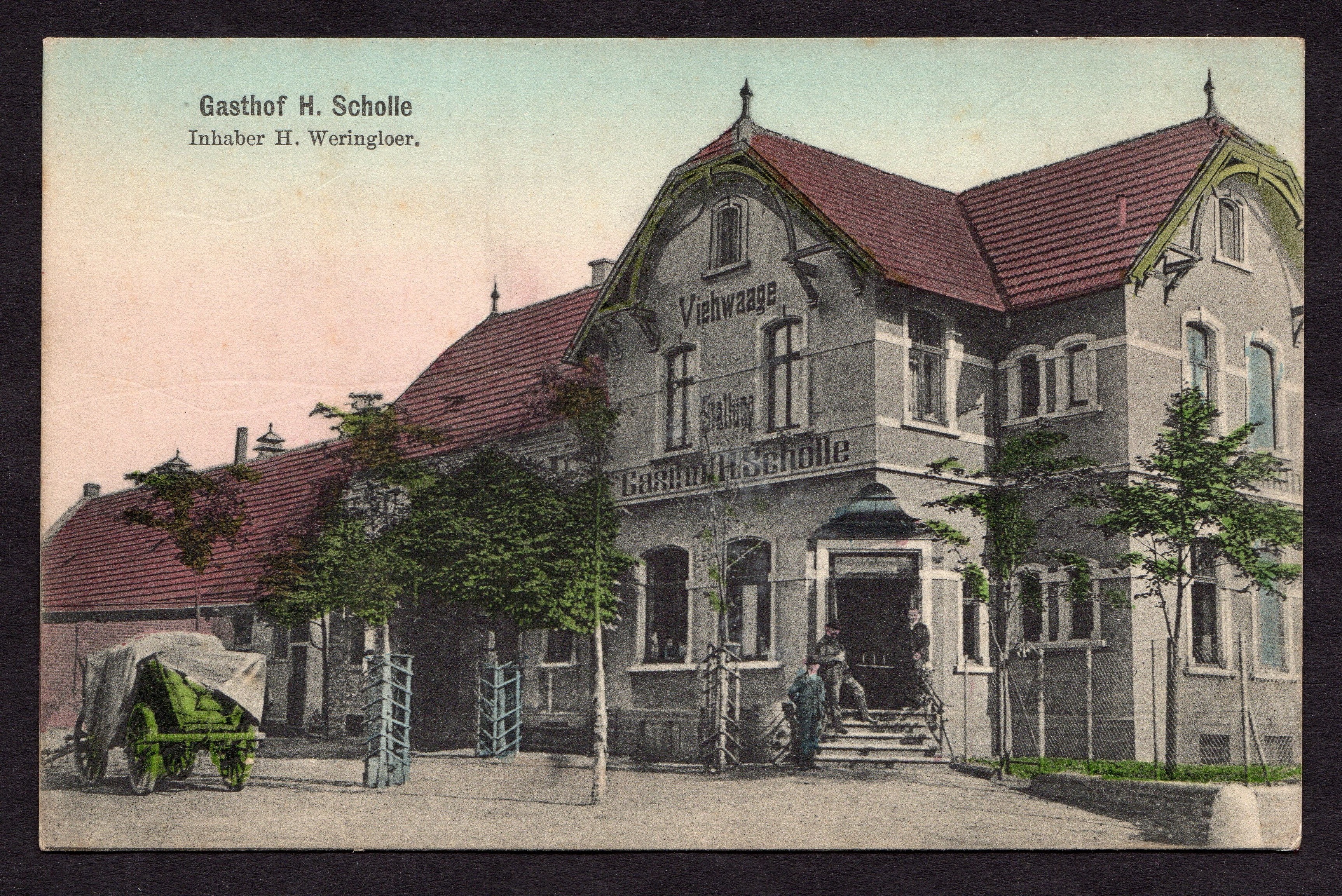 Postkarte Gasthof Scholle (Stadtmuseum Lippstadt CC BY-NC-SA)