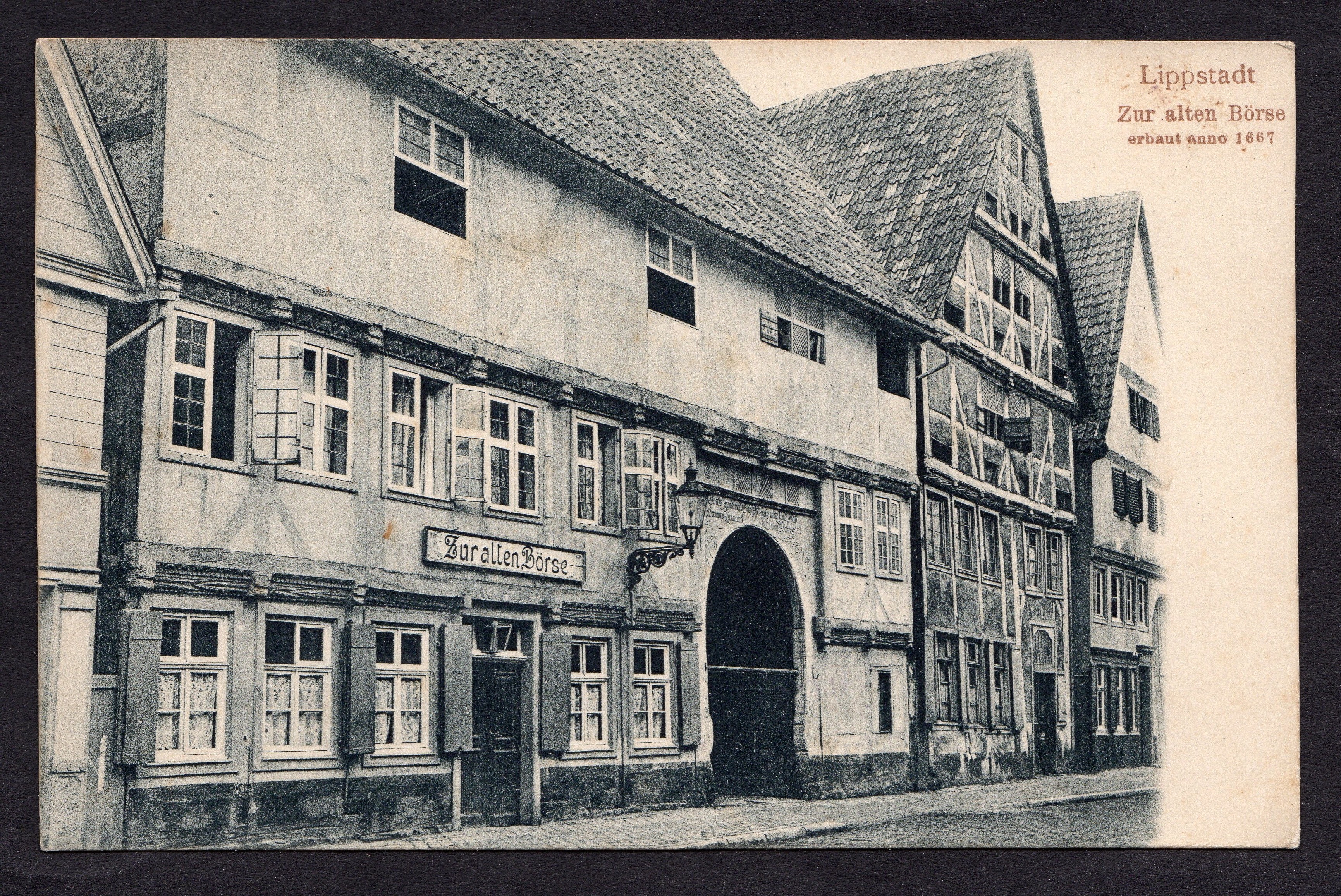 Postkarte Zur Alten Börse (Stadtmuseum Lippstadt CC BY-NC-SA)