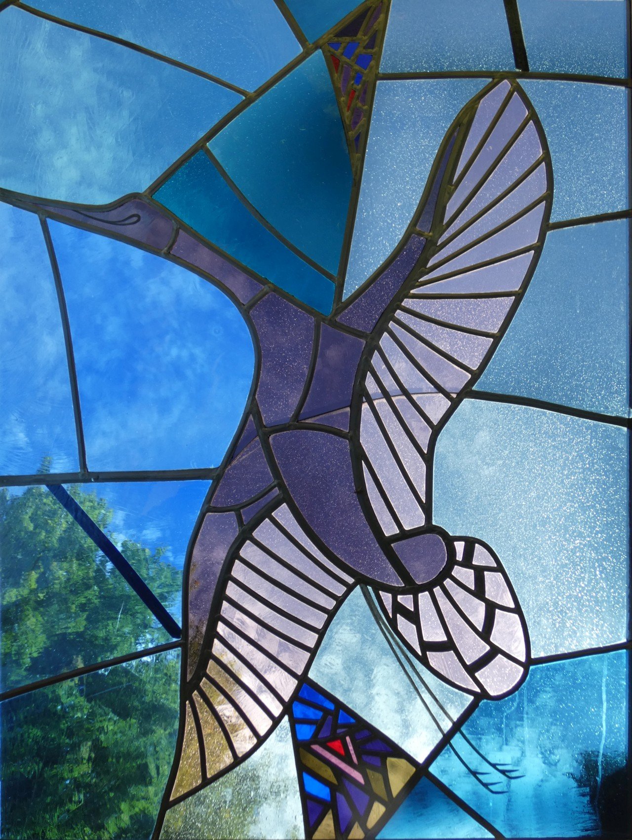 Glasbild "Vogel" (Haus Kükelhaus CC BY-NC-SA)