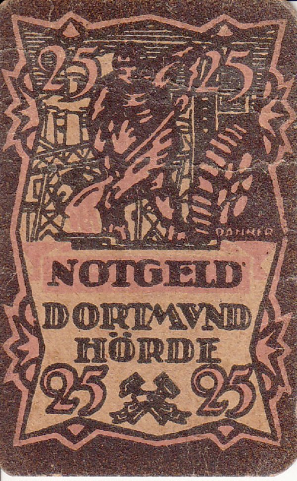 Notgeld Dortmund und Hörde 25 Pfennig von 1920 (Museum des Heimatvereins Hörde CC BY-NC-SA)