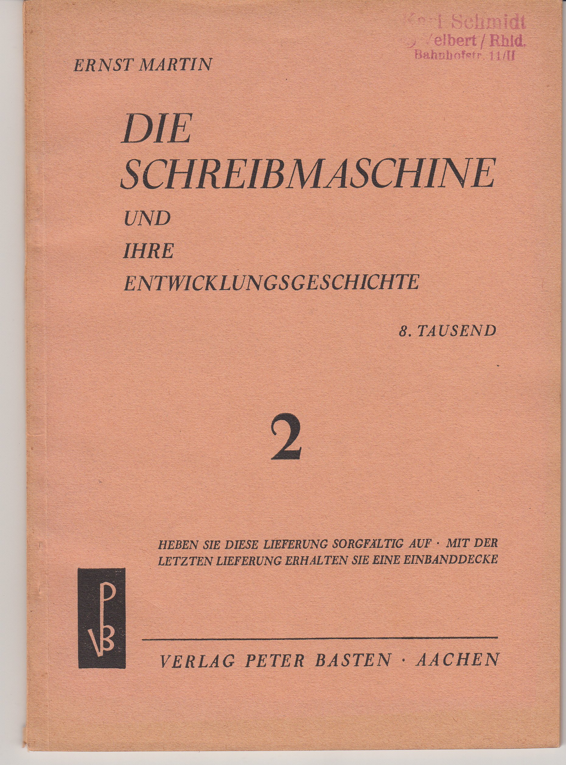 Die Schreibmaschine und ihre Entwicklungsgeschichte Band 2 (Museum des Heimatvereins Hörde CC BY-NC-SA)