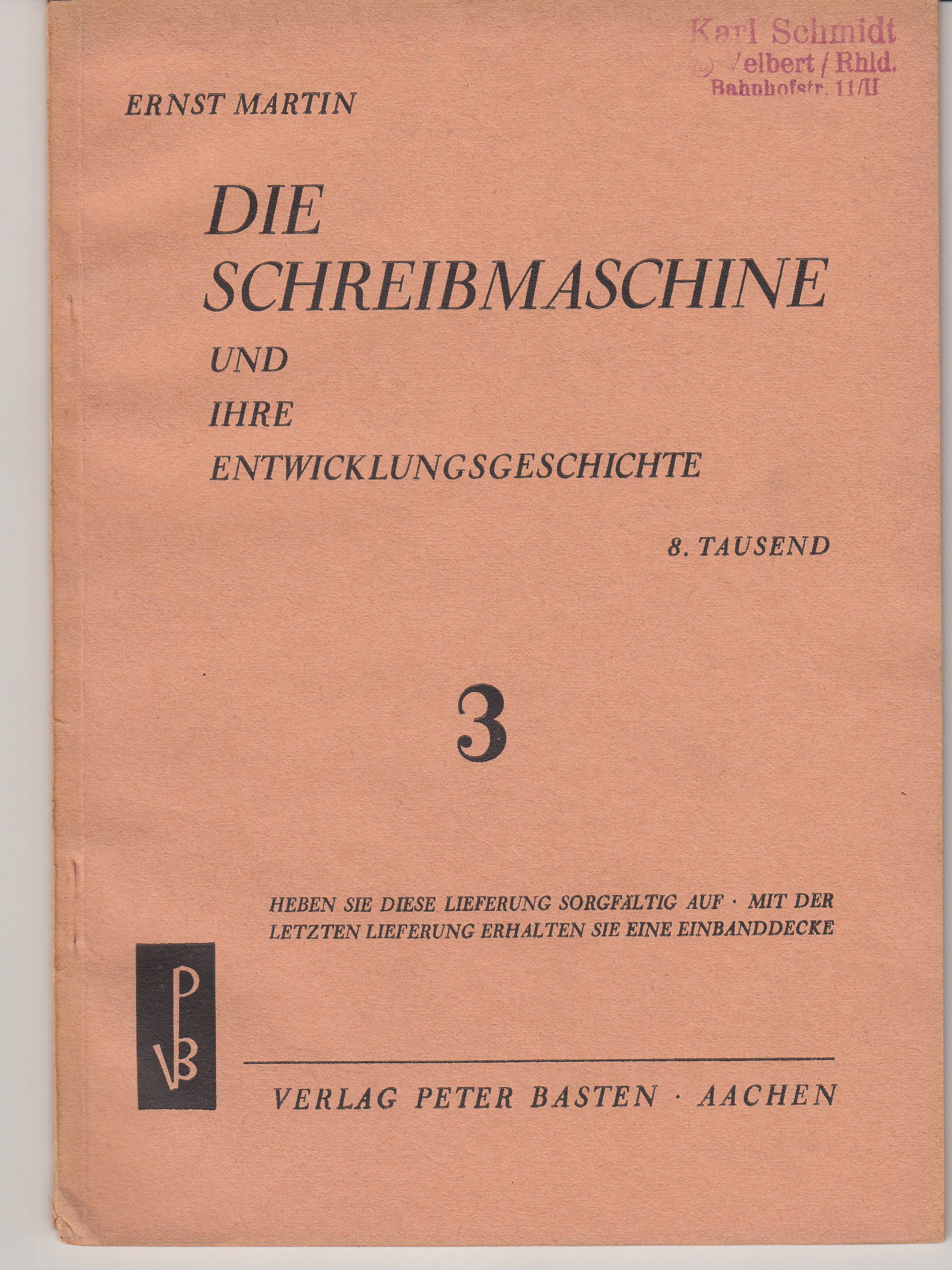 Die Schreibmaschine und ihre Entwicklungsgeschichte Band 3 (Museum des Heimatvereins Hörde CC BY-NC-SA)