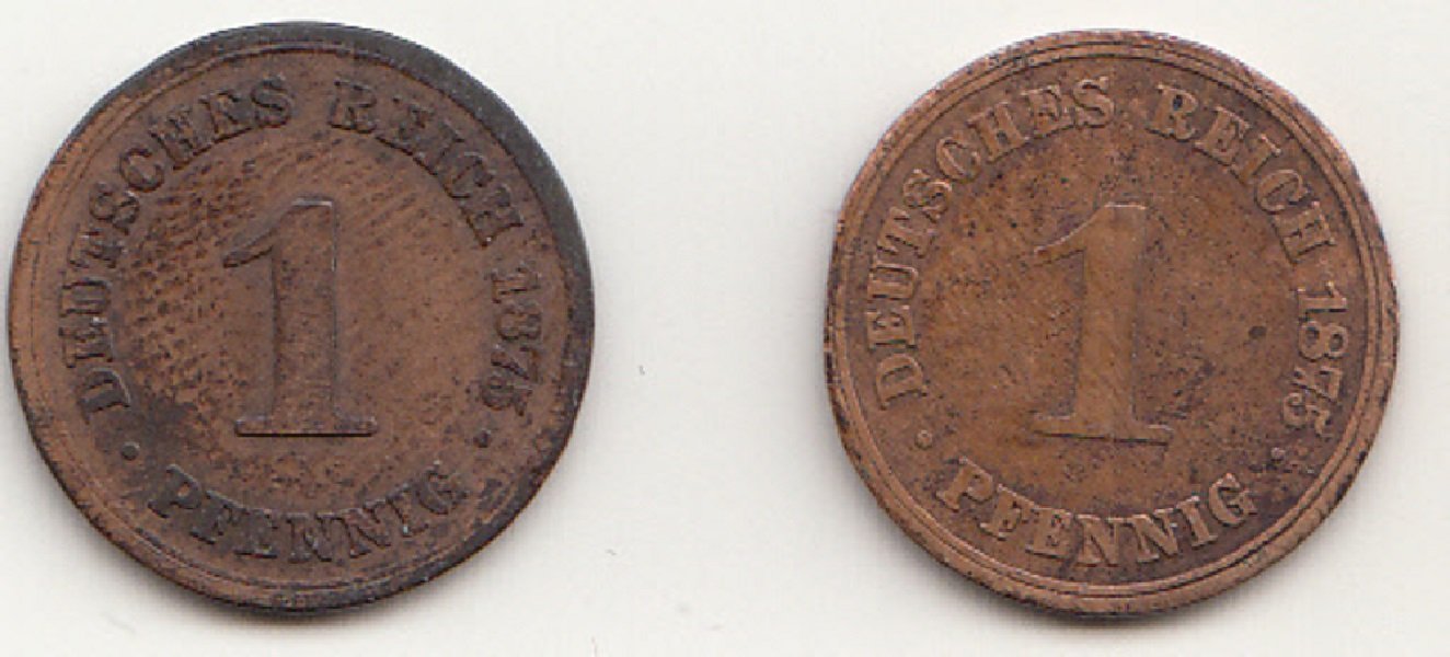 1 Pfennig von 1875 (Museum des Heimatvereins Hörde CC BY-NC-SA)