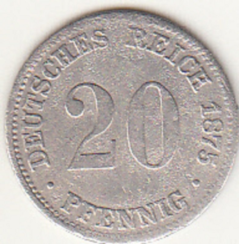 20 Pfennig von 1875 (Museum des Heimatvereins Hörde CC BY-NC-SA)