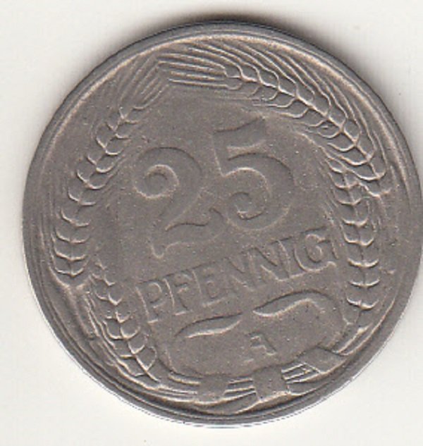 25 Pfennig von 1911 (Museum des Heimatvereins Hörde CC BY-NC-SA)