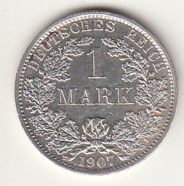 1 Mark von 1907 (Museum des Heimatvereins Hörde CC BY-NC-SA)