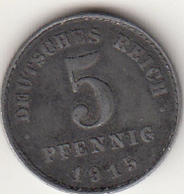 5 Pfennig von 1915 (Museum des Heimatvereins Hörde CC BY-NC-SA)