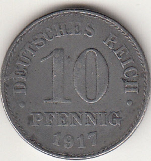 10 Pfennig von 1917 (Museum des Heimatvereins Hörde CC BY-NC-SA)
