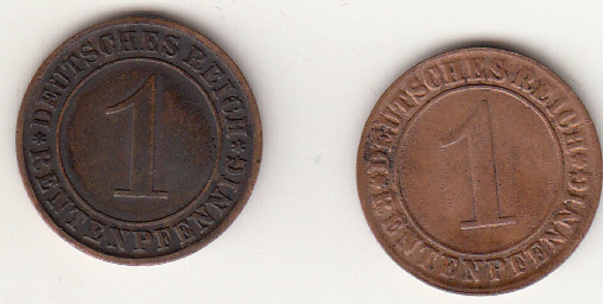 1 Rentenpfennig von 1924 (Museum des Heimatvereins Hörde CC BY-NC-SA)