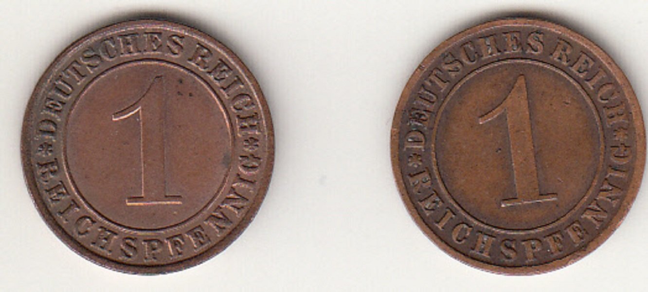 1 Reichspfennig von 1929 / 1936 (Museum des Heimatvereins Hörde CC BY-NC-SA)