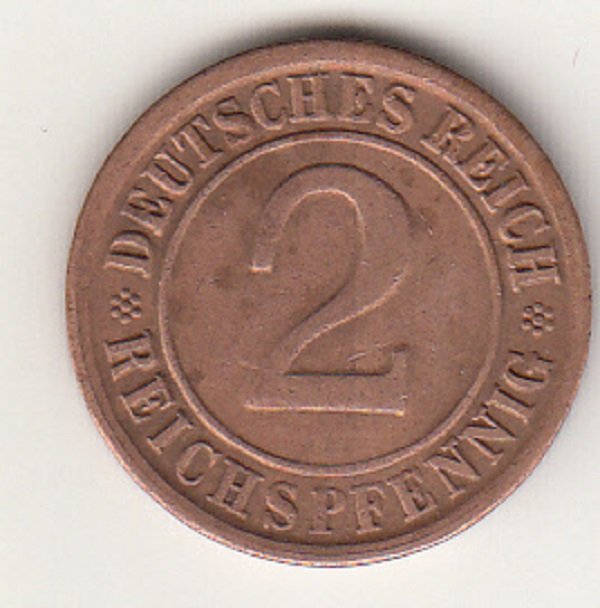 2 Reichspfennig von 1924 (Museum des Heimatvereins Hörde CC BY-NC-SA)