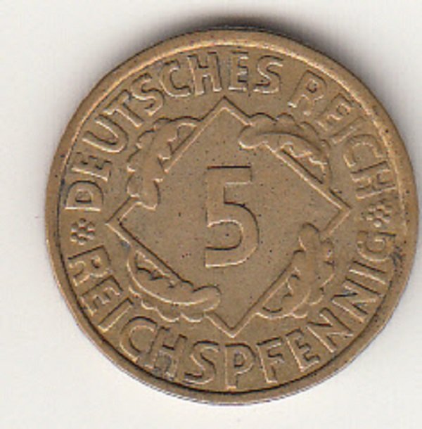 5 Reichspfennig von 1935 (Museum des Heimatvereins Hörde CC BY-NC-SA)