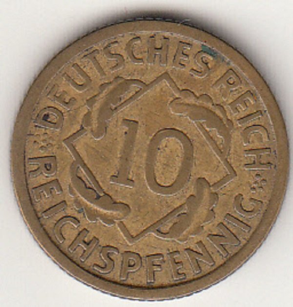 10 Reichspfennig von 1924 (Museum des Heimatvereins Hörde CC BY-NC-SA)