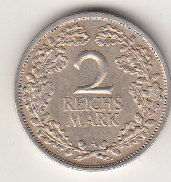 1 Reichsmark von 1925 (Museum des Heimatvereins Hörde CC BY-NC-SA)