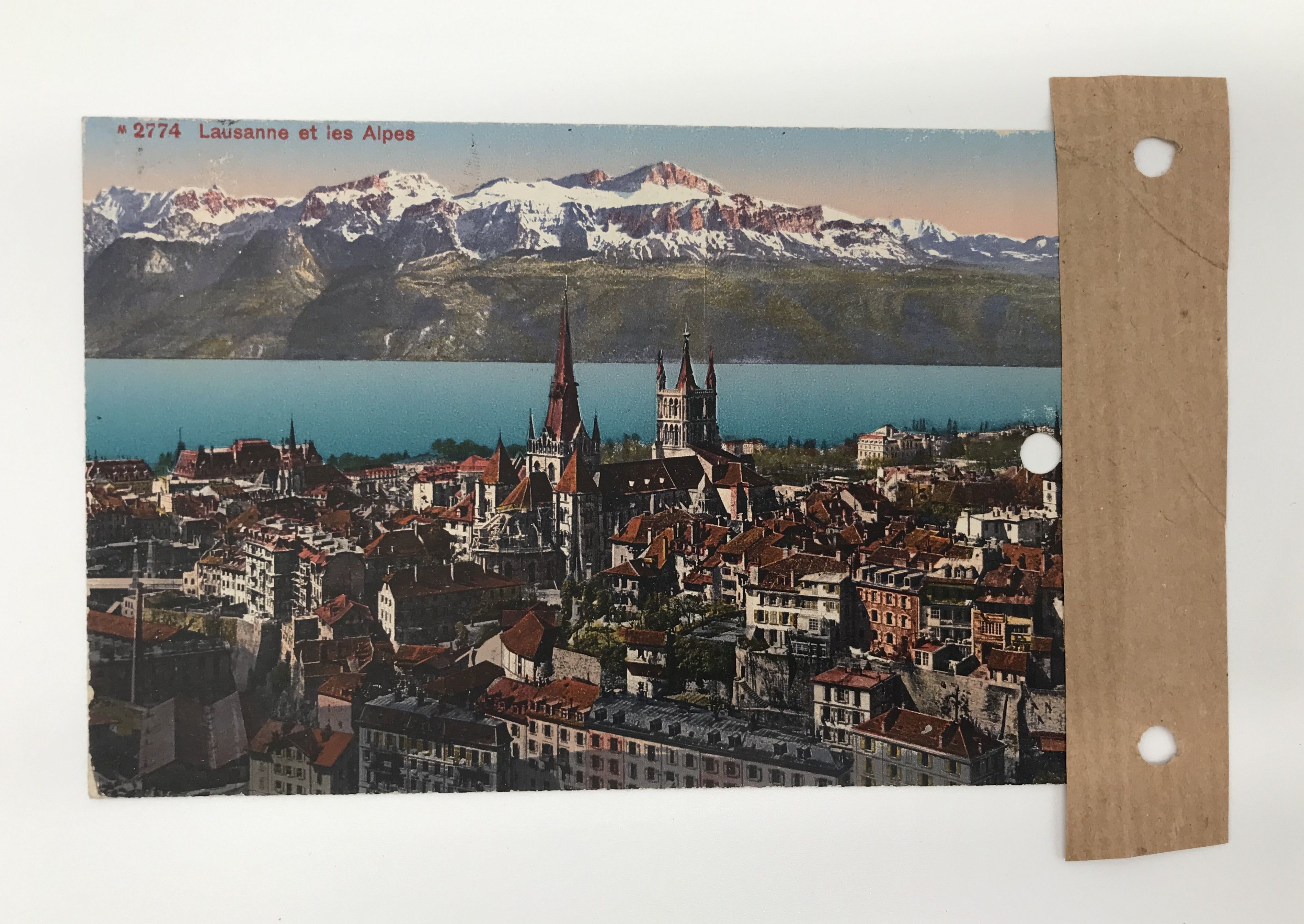 Postkarte "M 2774 Lausanne et les Alpes" (Museum der Stadt Lünen CC BY-NC-SA)