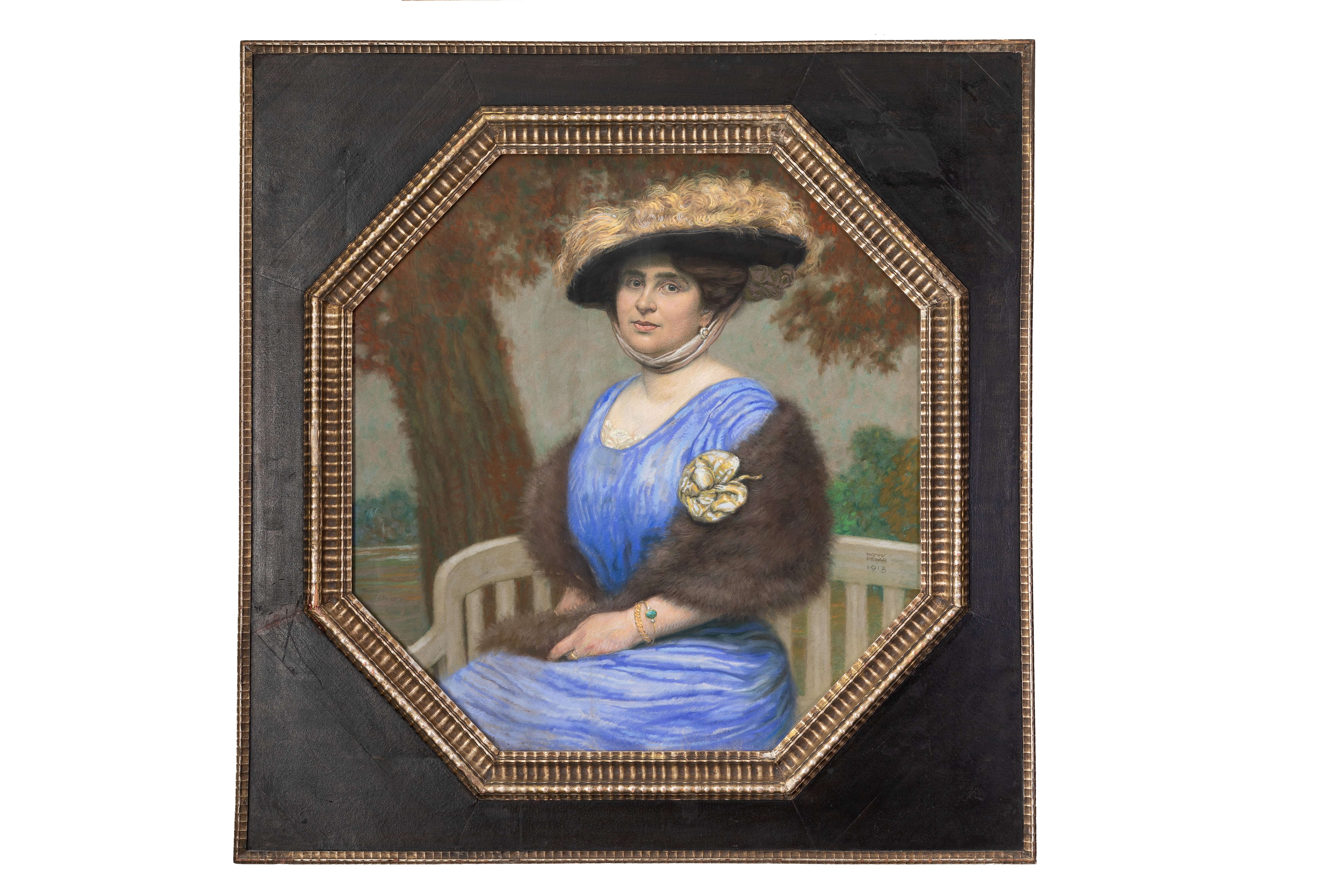 Porträt einer Dame mit Federhut (Sammlung Wulff Stiftung CC BY-NC-SA)