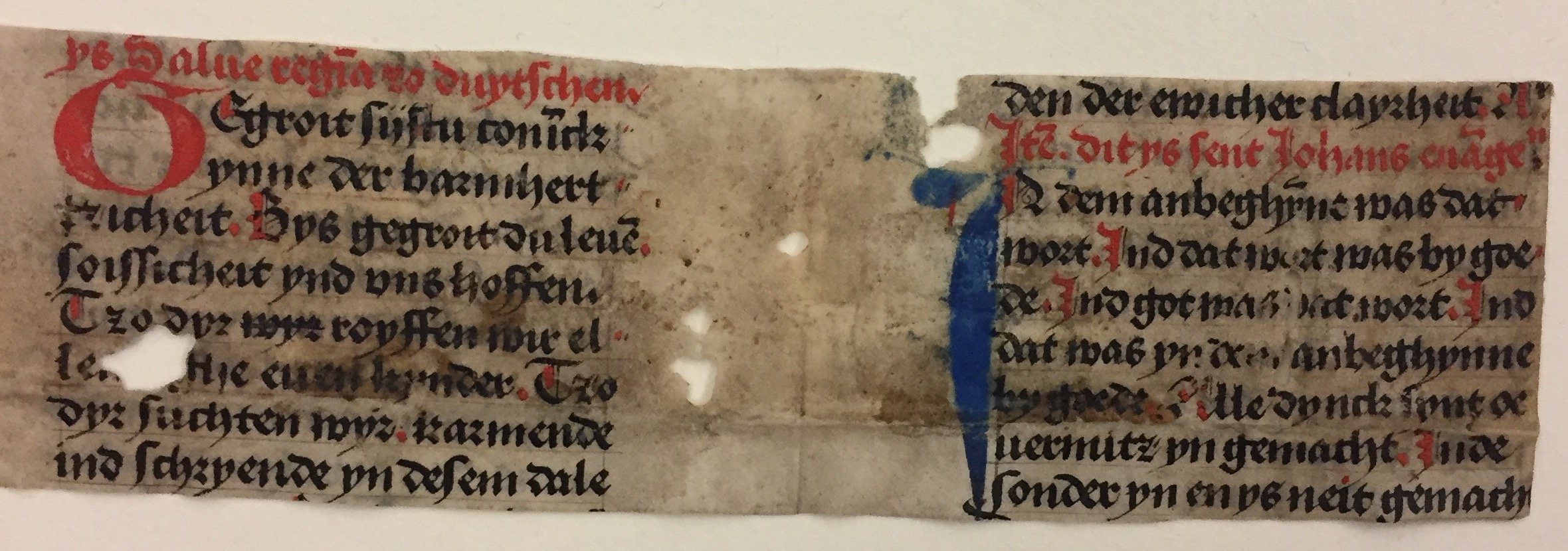 handschriftliches Gebetbuchfragment (Bibelmuseum der WWU Münster CC BY-NC-SA)
