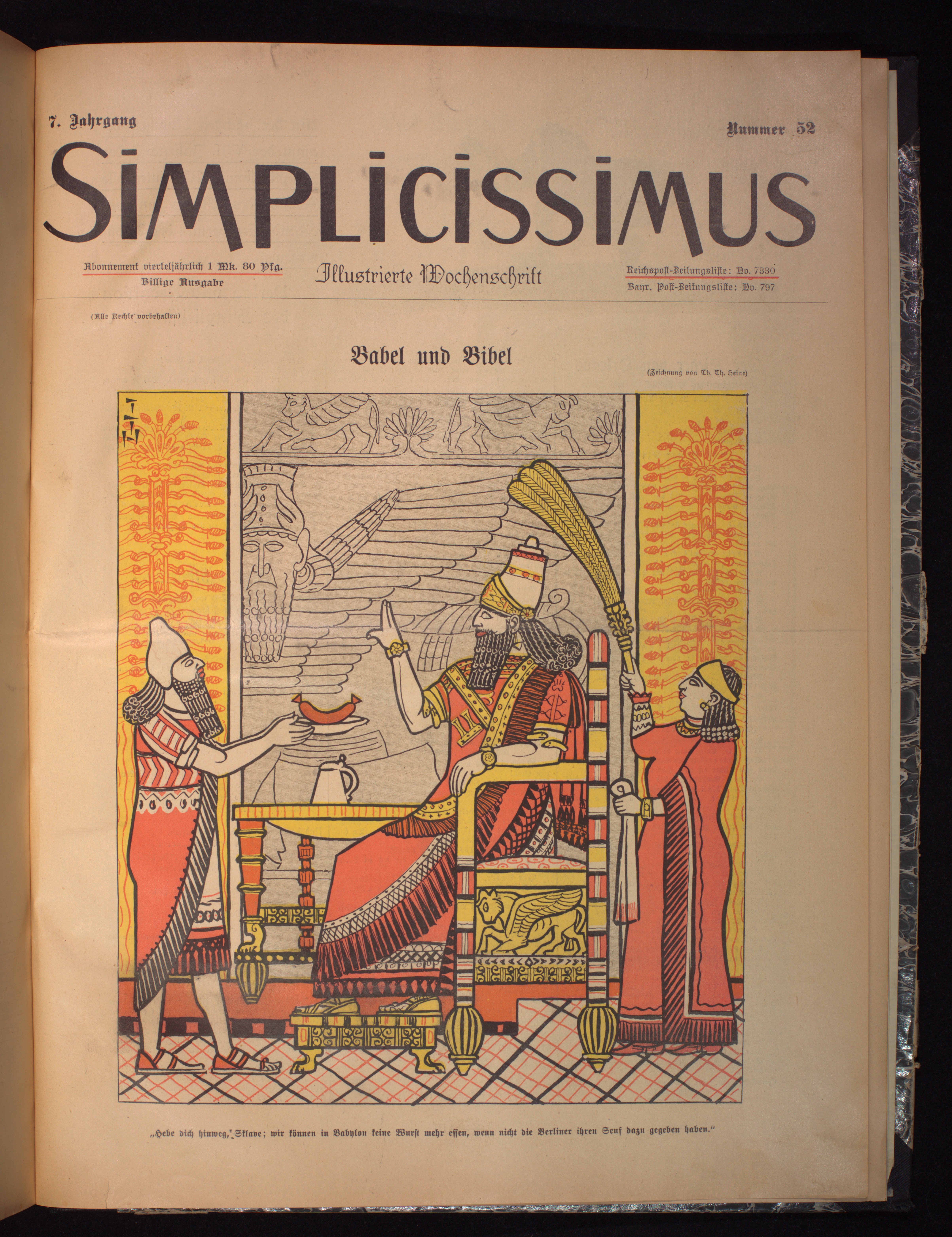 Simplicissimus 1903 (Bibelmuseum der WWU Münster CC BY-NC-SA)