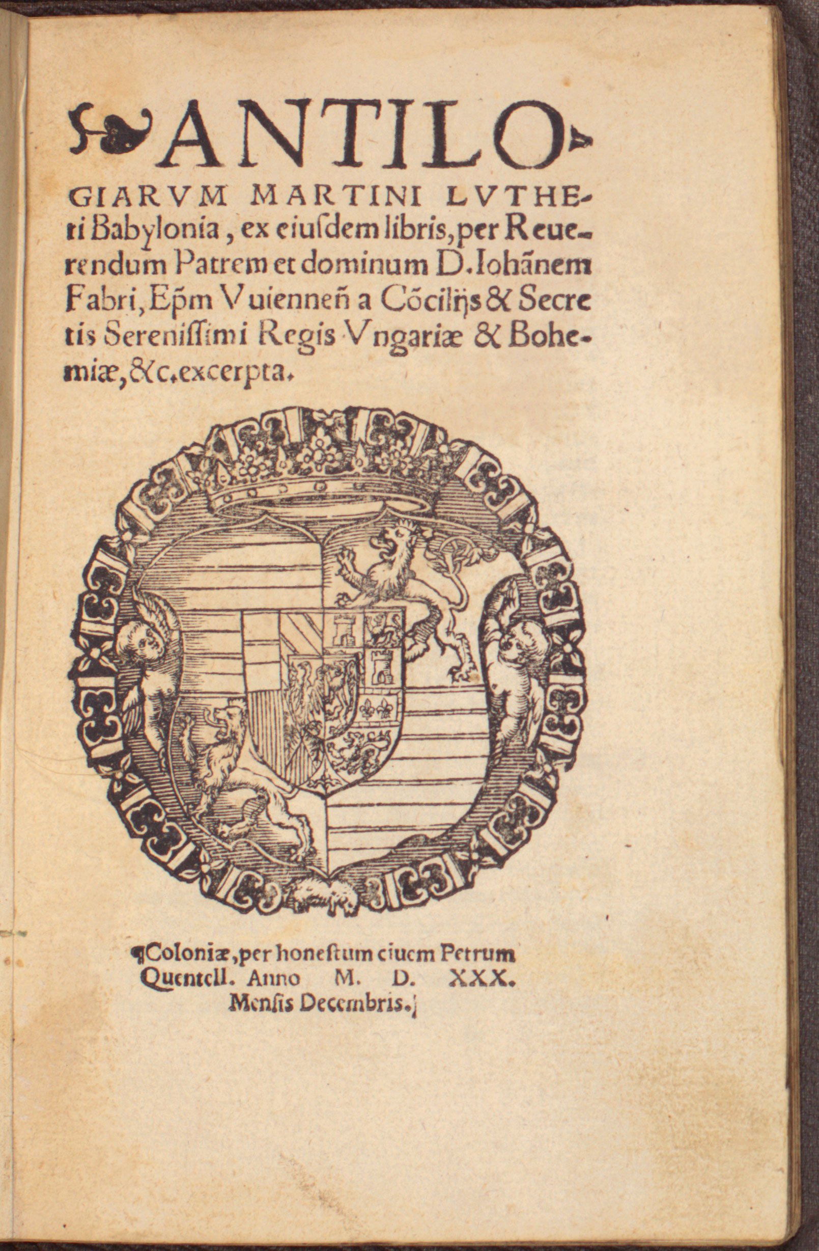 Flugschrift Johann Fabri 1530 (Bibelmuseum der WWU Münster CC BY-NC-SA)