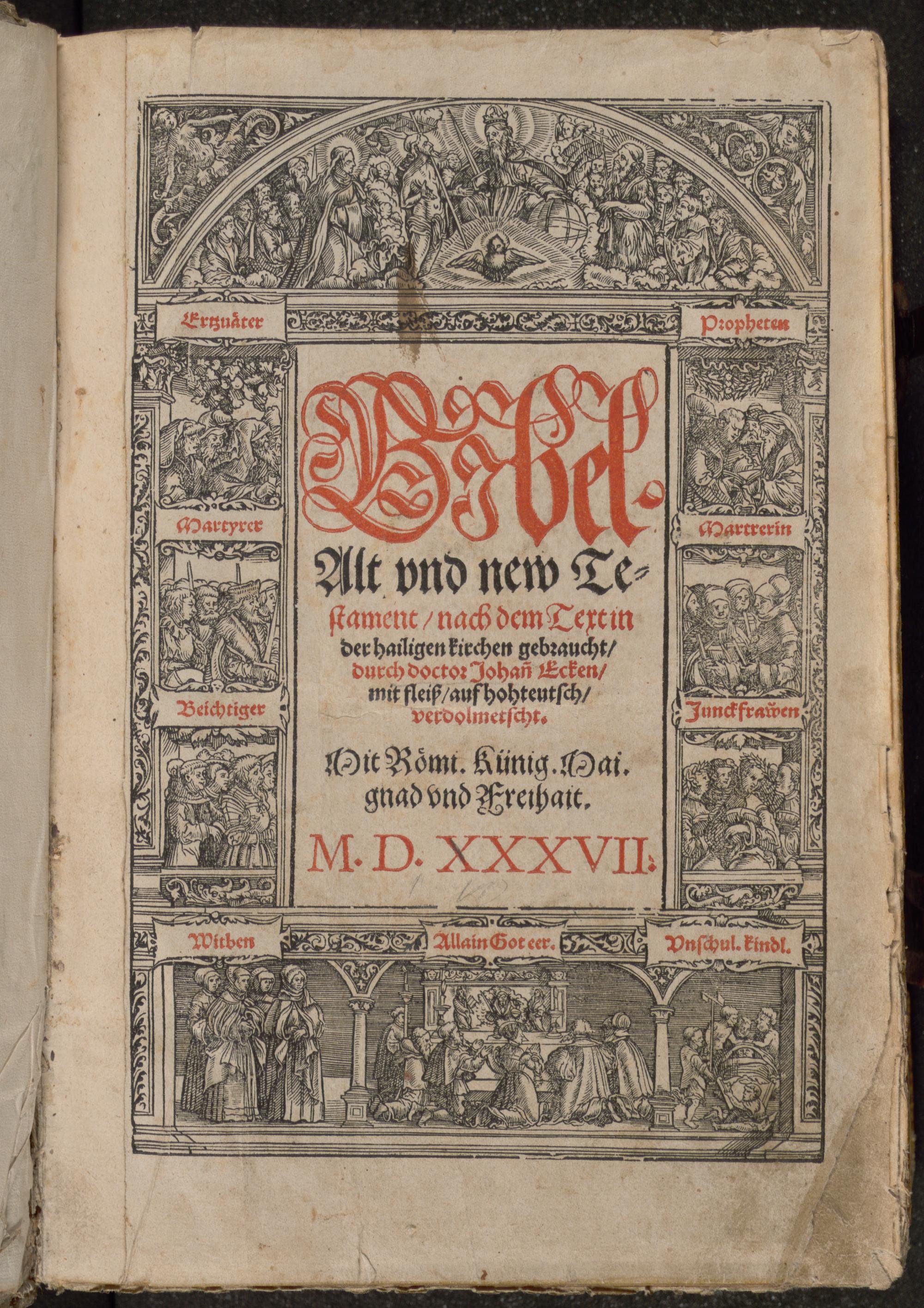 Eck Bibel 1537 (Bibelmuseum der WWU Münster CC BY-NC-SA)