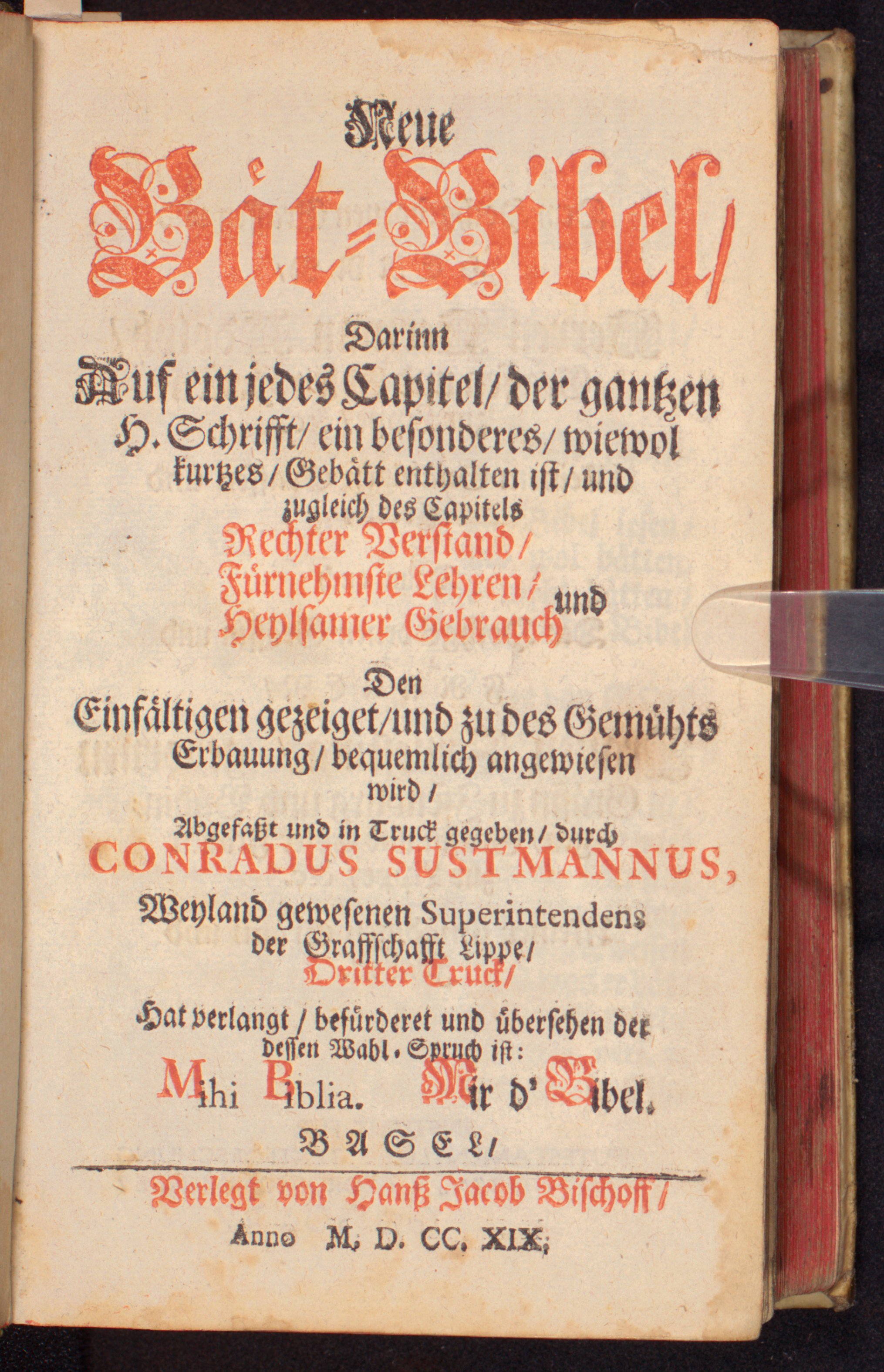 Baet Bibel 1719 (Bibelmuseum der WWU Münster CC BY-NC-SA)