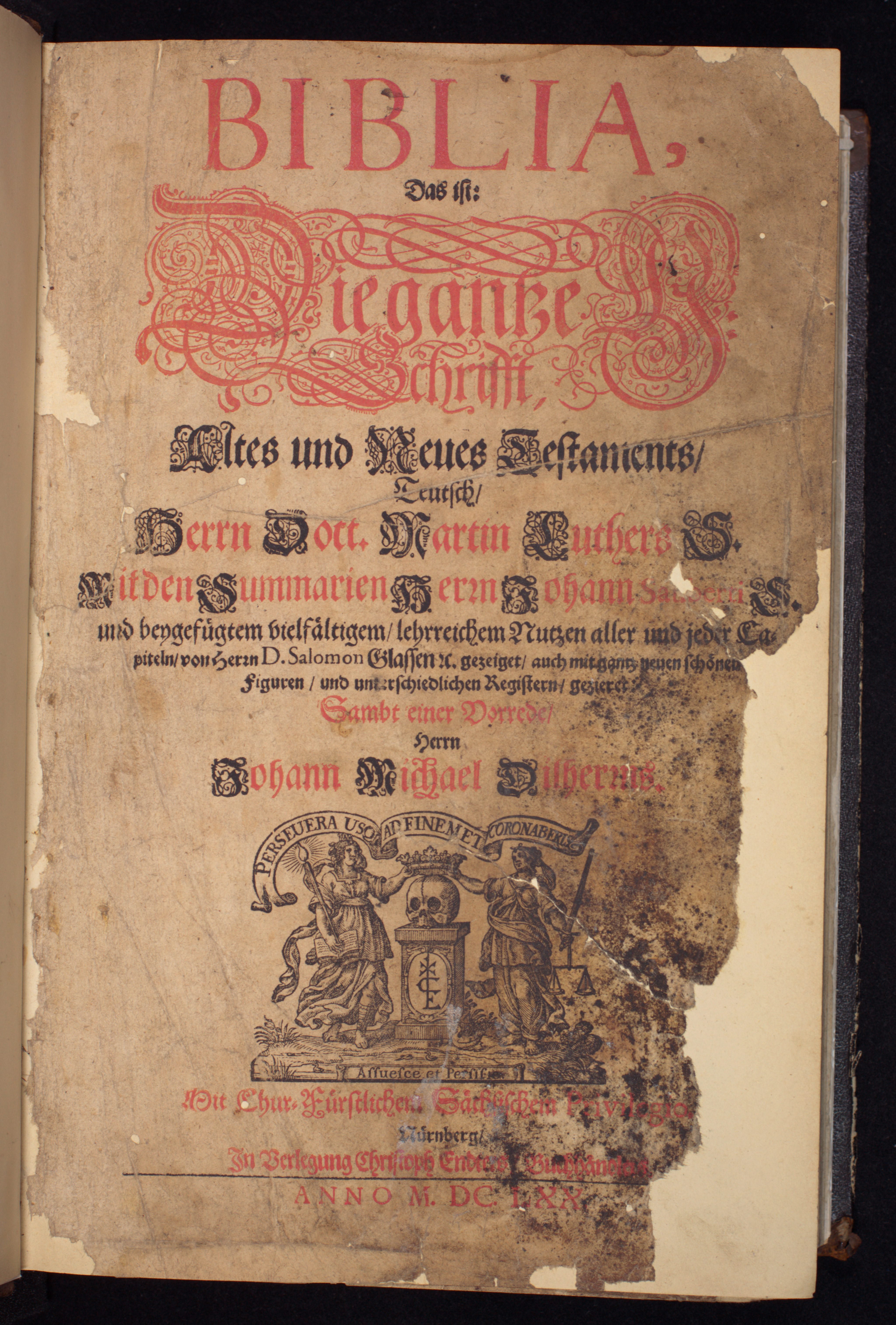 Fegfeuerbibel 1670 (Bibelmuseum der WWU Münster CC BY-NC-SA)