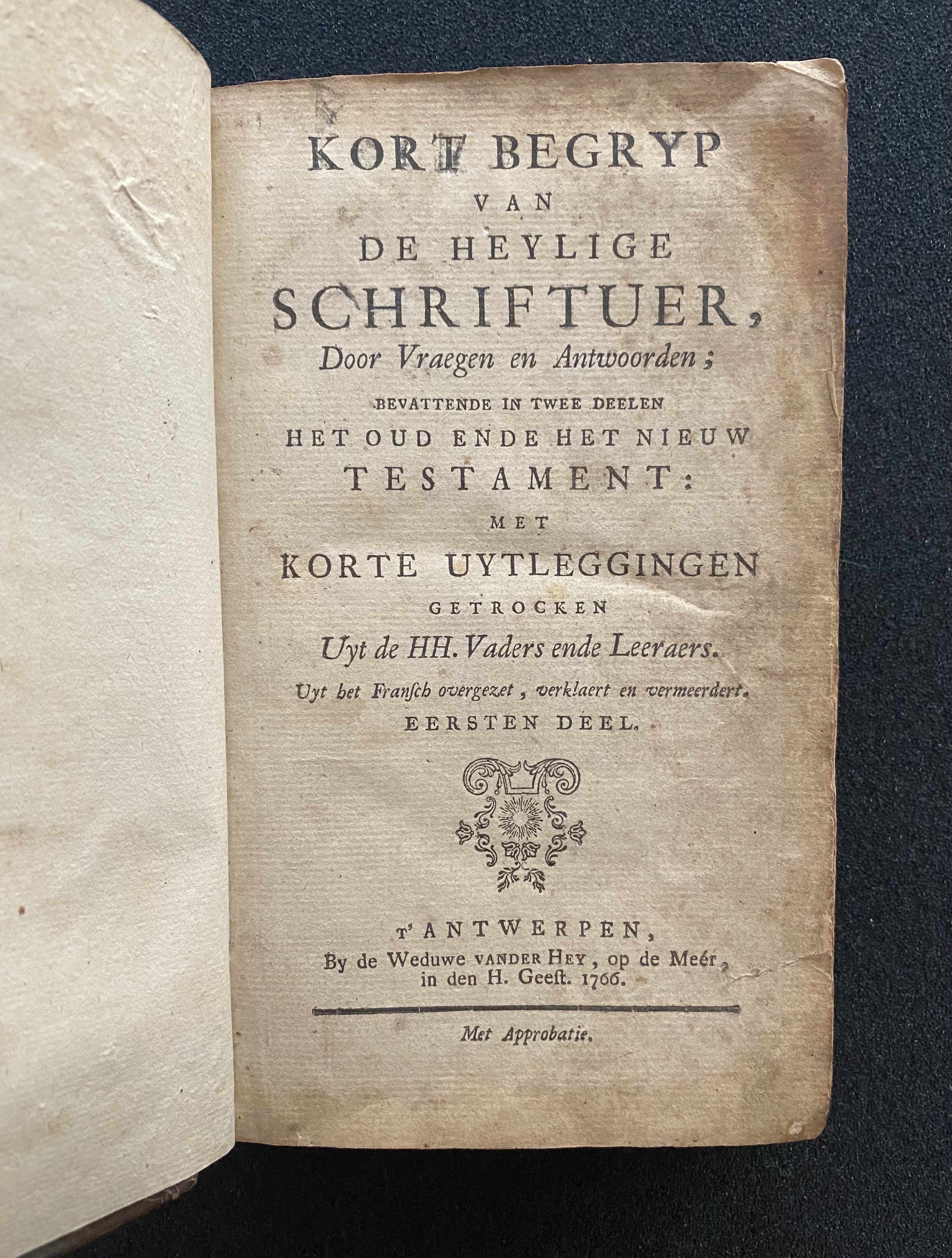 Kort begryp 1766 (Bibelmuseum der WWU Münster CC BY-NC-SA)
