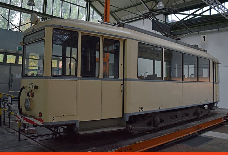 2-Achs-Triebwagen Nr. 275 (Nahverkehrsmuseum Dortmund CC BY-NC-SA)