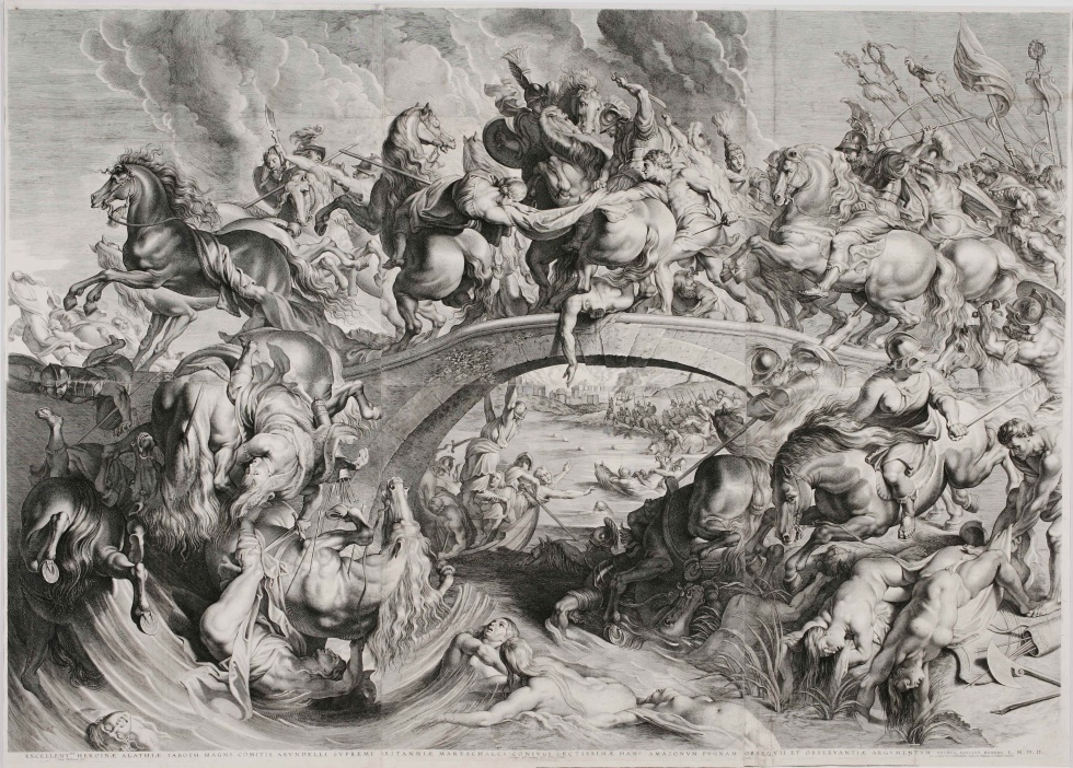 Amazonenschlacht von Lukas Vorsterman nach Rubens (Verein der Freunde und Förderer des Siegerlandmuseums e.V. CC BY-NC-SA)