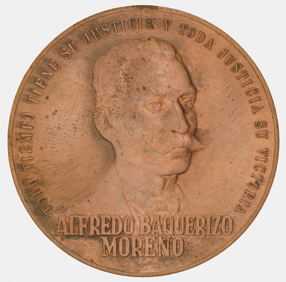 Medaille Alfredo Baquerizo Moreno, 1859-1959 (Museen der Stadt Lüdenscheid CC BY-NC-SA)