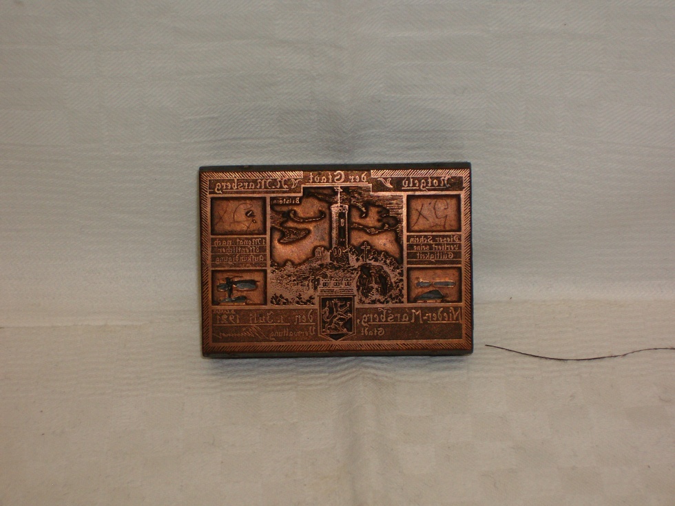 Druckplatte Marsberger Notgeld (Heimatmuseum der Stadt Marsberg CC BY-NC-SA)