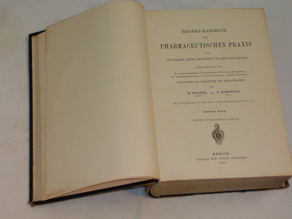 Hagers Handbuch der pharmaceutischen Praxis I (Heimatmuseum der Stadt Marsberg CC BY-NC-SA)