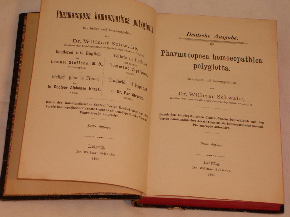 Pharmacopoea homoeopathica polyglotta (Heimatmuseum der Stadt Marsberg CC BY-NC-SA)